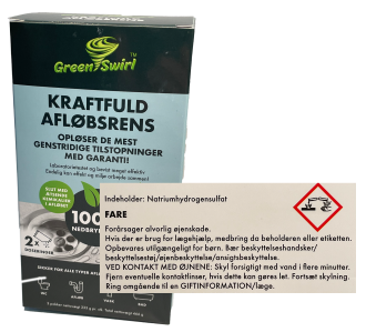 
                                                Green Swirl
                                                KRAFTFULD AFLØBSRENS
                                                OPLØSER DE MEST GENSTRIDIGE TILSTOPNINGER
                                                MED GARANTI!
                                                